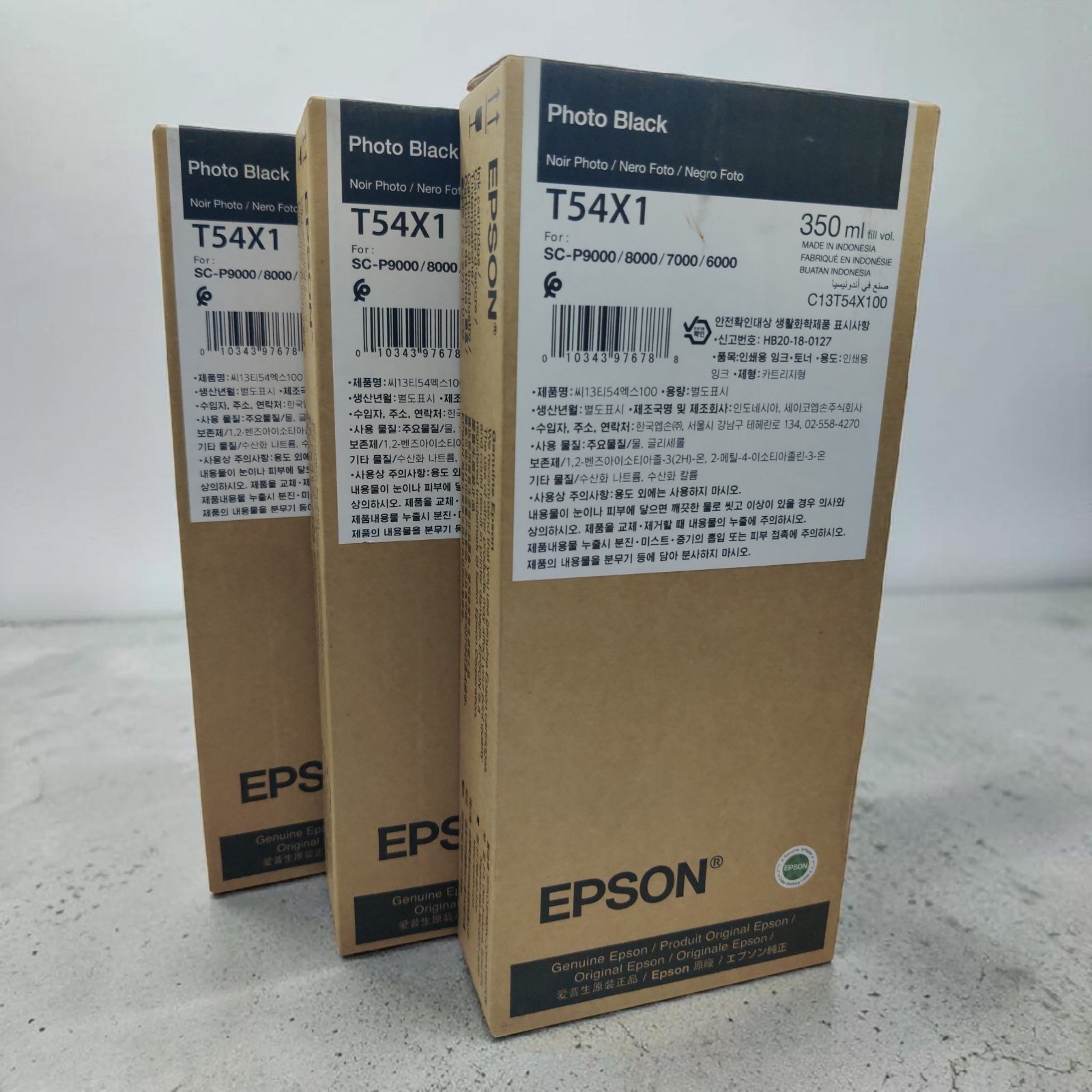 3x Epson T54X1 For SC-P9000  Photo Black Ink Cartridge Expires 5/2027 Genuine