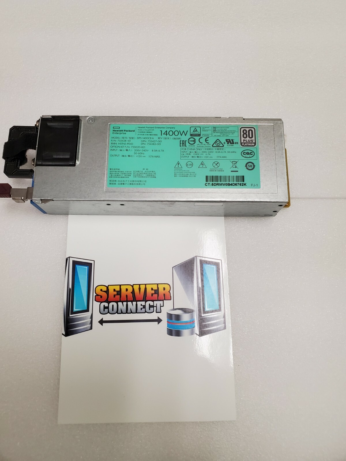 - NEW PULLS -- 720620-B21 HP 1400W F-S PLA PLUS 733428-101 HP PSU---- 754383-001