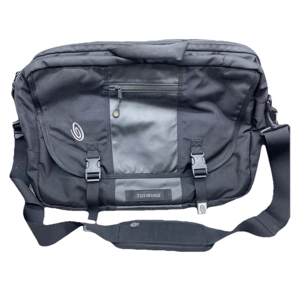 Timbuk2 Ballistic Breakout Laptop Messenger Bag Black Gray Shoulder Strap