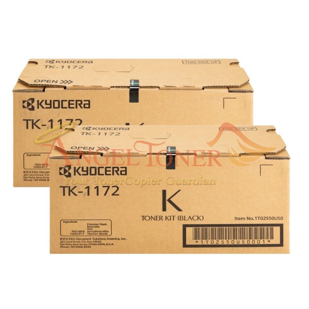 Genuine Kyocera TK-1172 Black Toner Set of 2 for ECOSYS M2640idw M2540dw M2040dn
