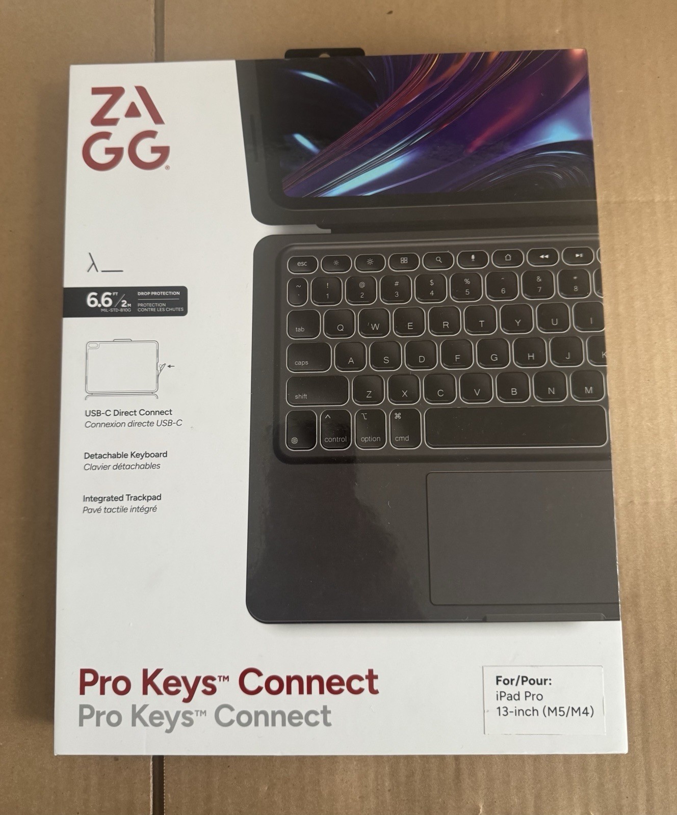 ZAGG - Pro Keys 2 Connect Apple iPad Pro 13 Apple iPad Air (M4) 13" 2026, (M3...