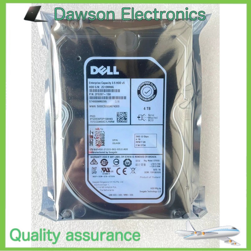 New FIT FOR DELL 4TB 3.5" SAS 12Gb Hard Disk 05JH5X 5JH5X ST4000NM0295