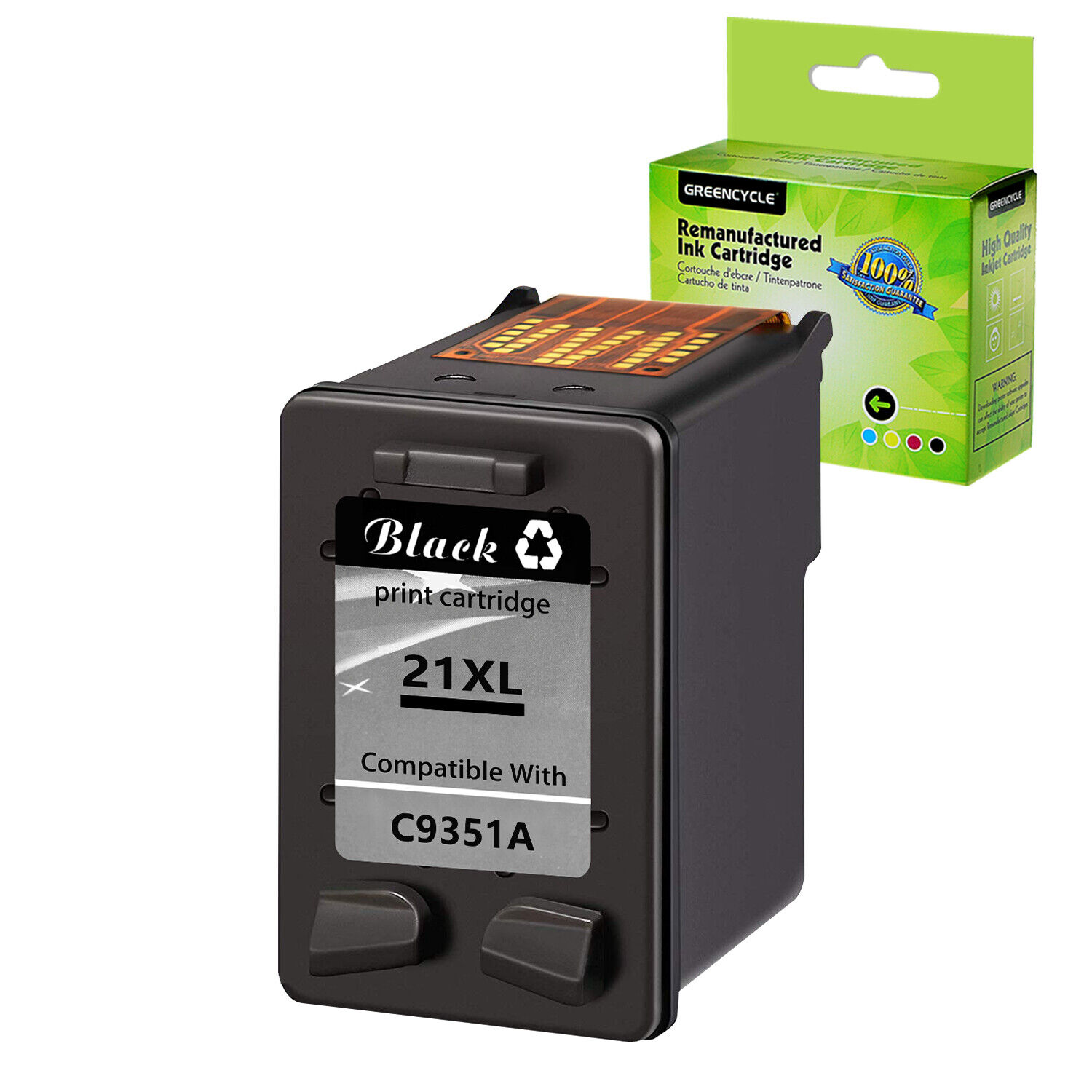 1Pk Black Ink Cartridge for HP 21XL For HP Deskjet D1555 D1568 D2320 D2330 D2345