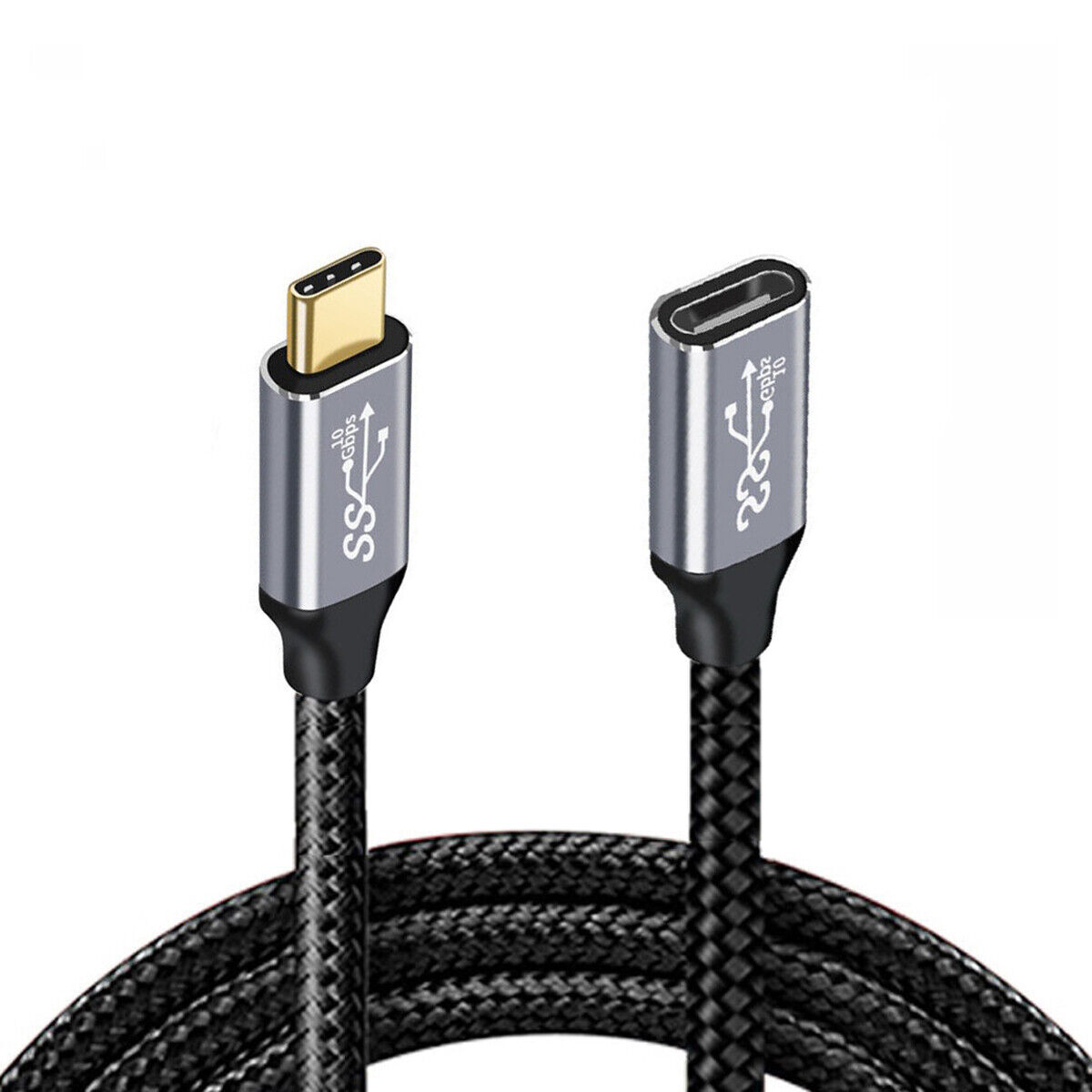 Cablecc Male to Female USB-C USB 3.1 Type-C Cable 10Gbps 100W Extension Data