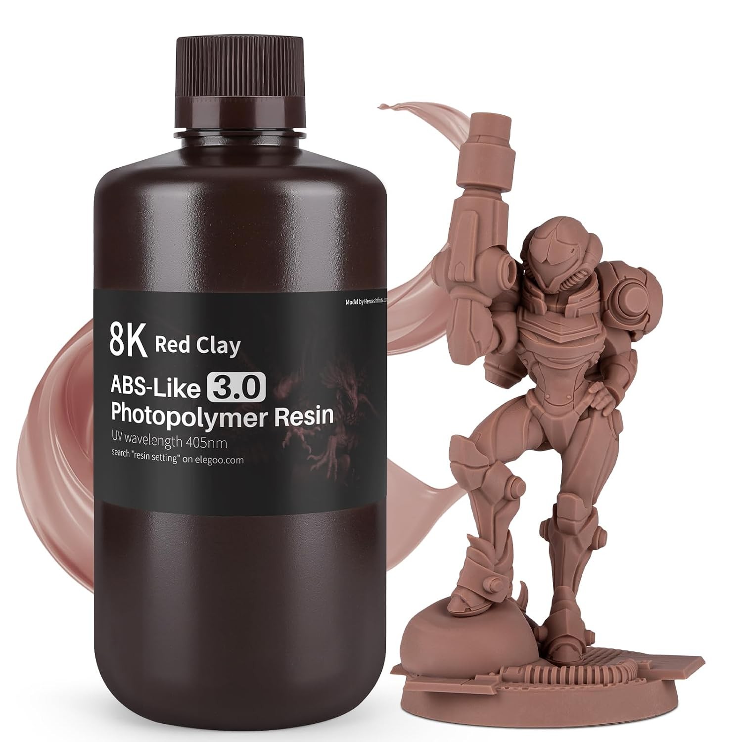 ELEGOO 8K ABS-Like Resin 3.0 Photopolymer UV Curing 405nm Upgraded ABS 3D