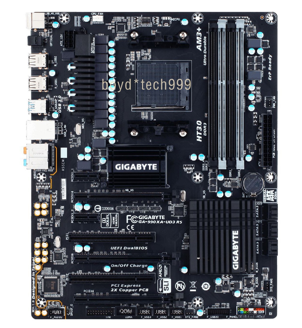Gigabyte GA-990XA-UD3 R5 Socket AM3+ AMD 990X DDR3 DIMM USB3.0 Motherboard ATX