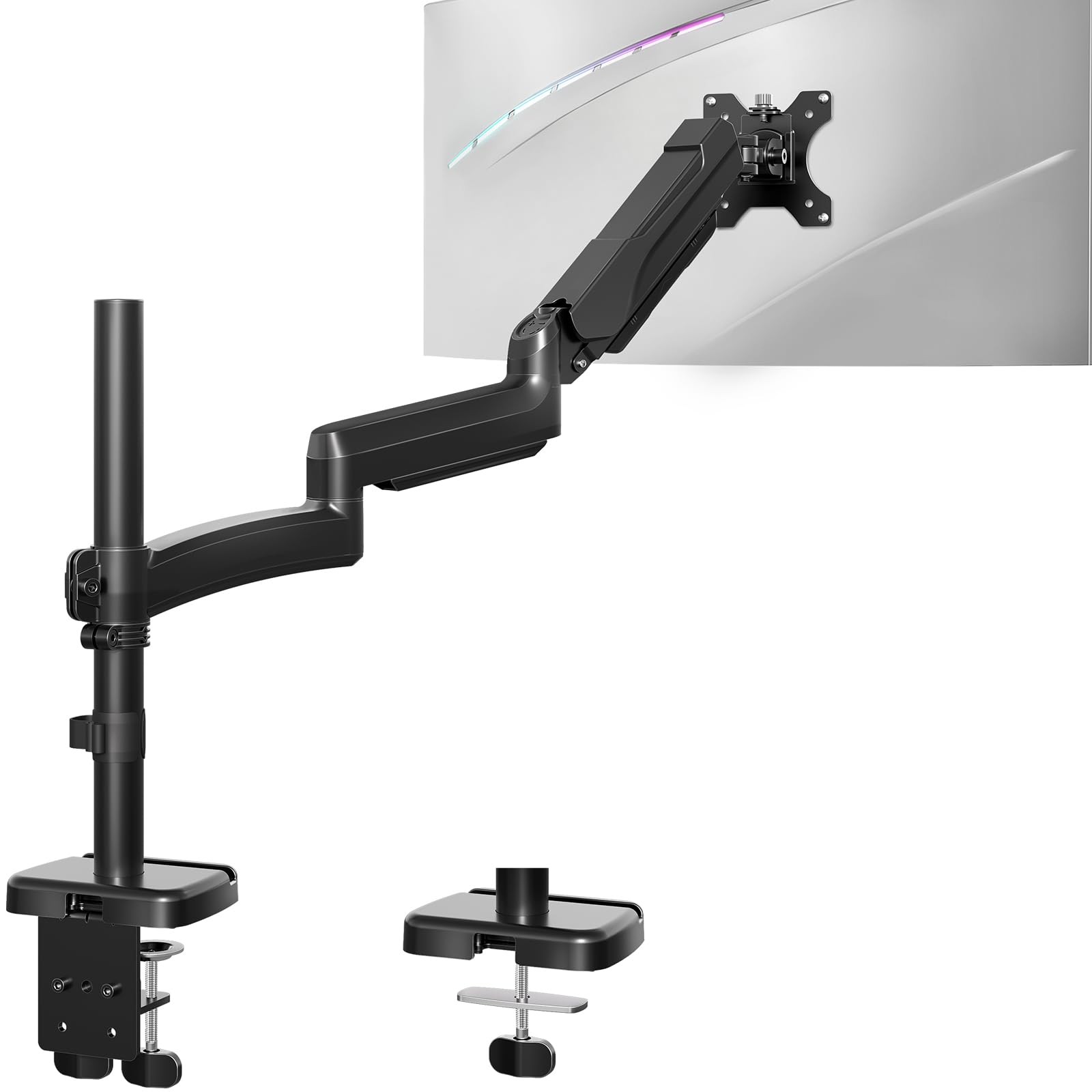 Single Long Monitor Arm Fits 1332 Inch Screen Extra Tall Desk Mount Stand