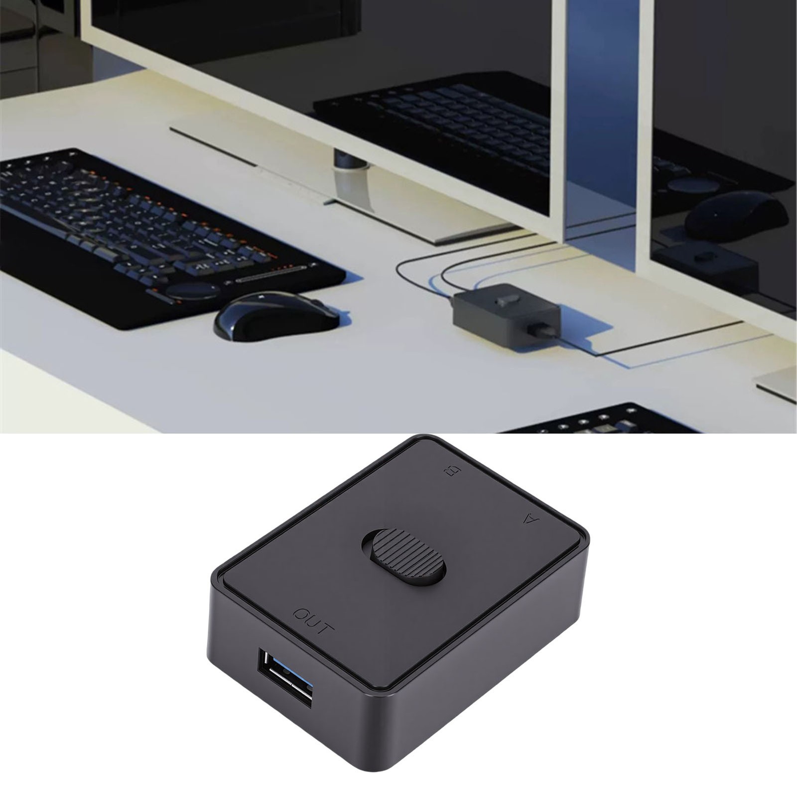 USB 3.0 Switch 2 In 1 Out Fast USB Switcher For Home Office Excellent