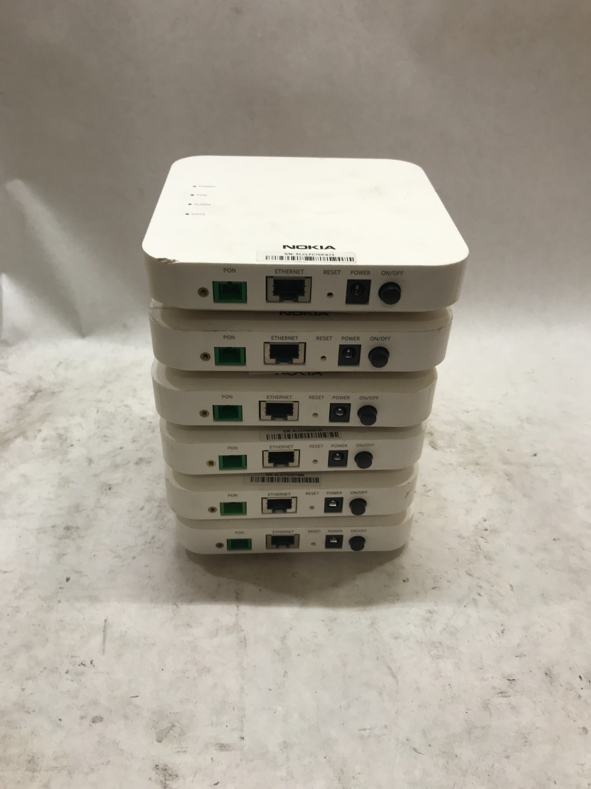 Lot of 6 Nokia XS-010X-Q Optical Network Terminal NO POWER ADAPTER INCLUDED - DW