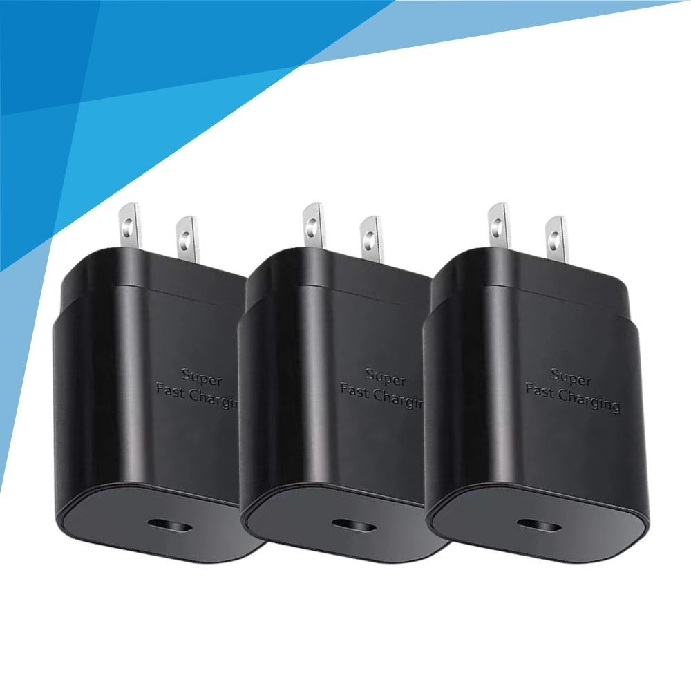 3X For Samsung Galaxy S23 S22 S21 S20 USB-C 25W Super Fast Charger Wall Adapter