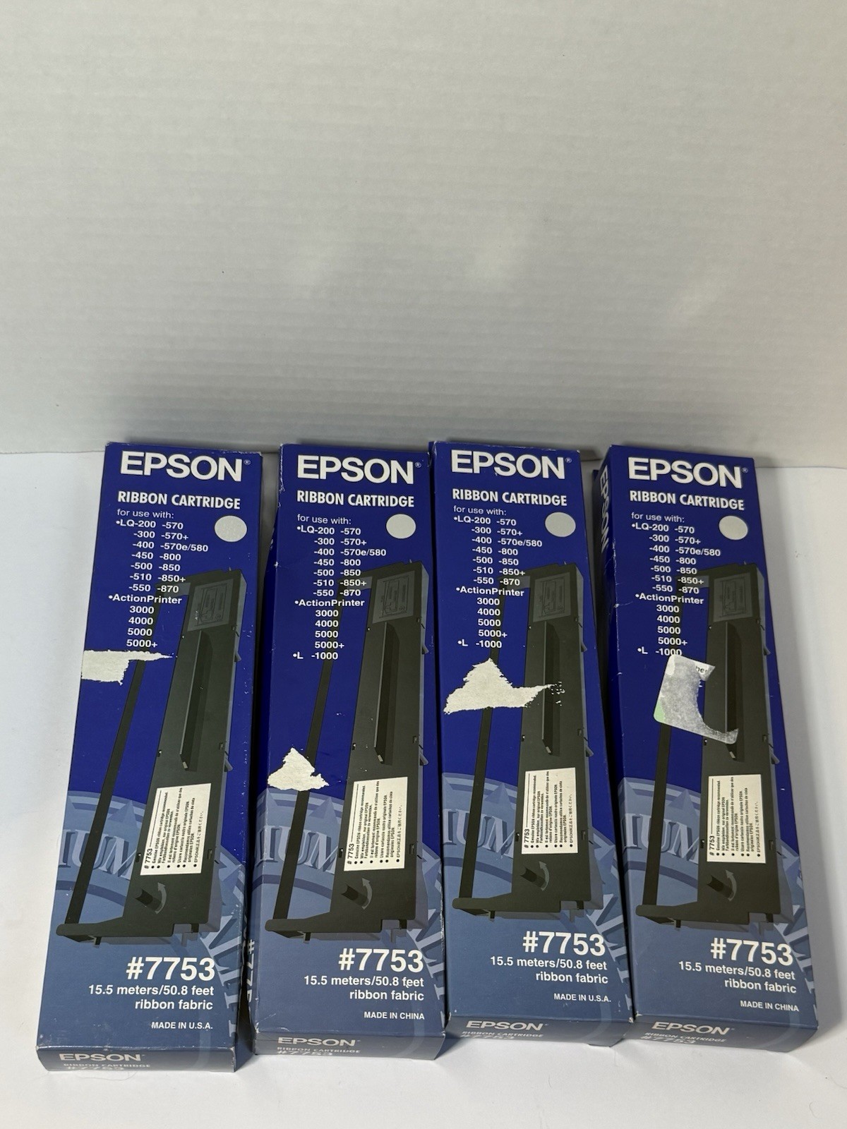 5 Pack Genuine Epson Ribbon Cartridge - #7753 BLACK - LQ-200 300 450 500