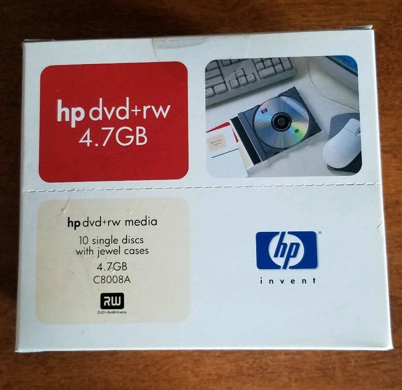 Brand New HP Invent (C8008A) 4.7GB DVD+RW Re-Writable Media Disc NIB