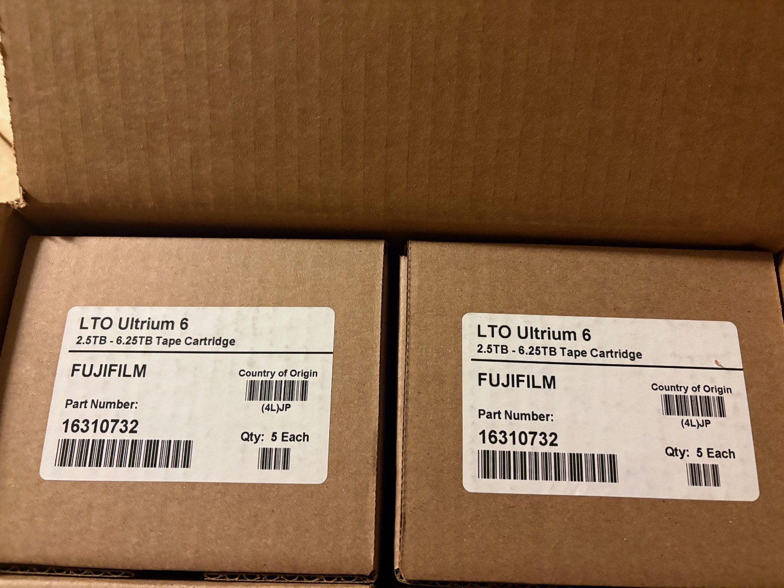 FUJI 16317032 LTO 6 TAPE DATA CARTRIDGE - NEW 10 PACK