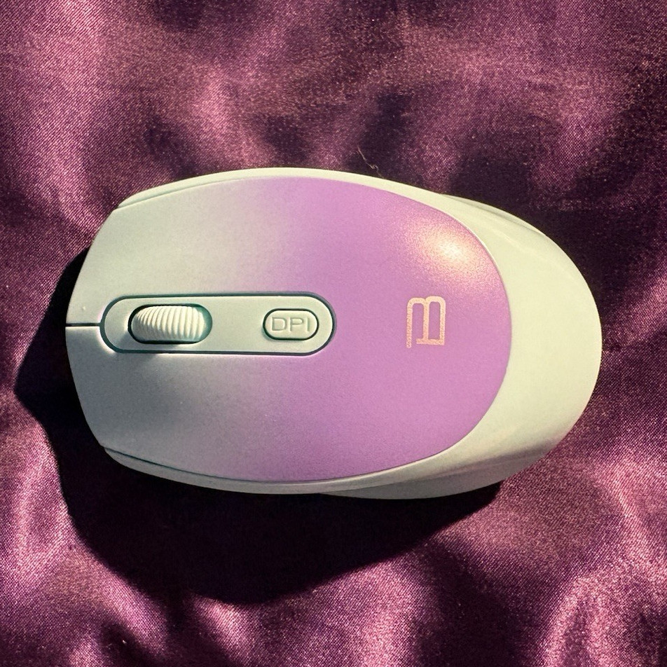 Bytech 2.4GHz Wireless Optical Mouse Adjustable DPI 3-Button Blue/Purple