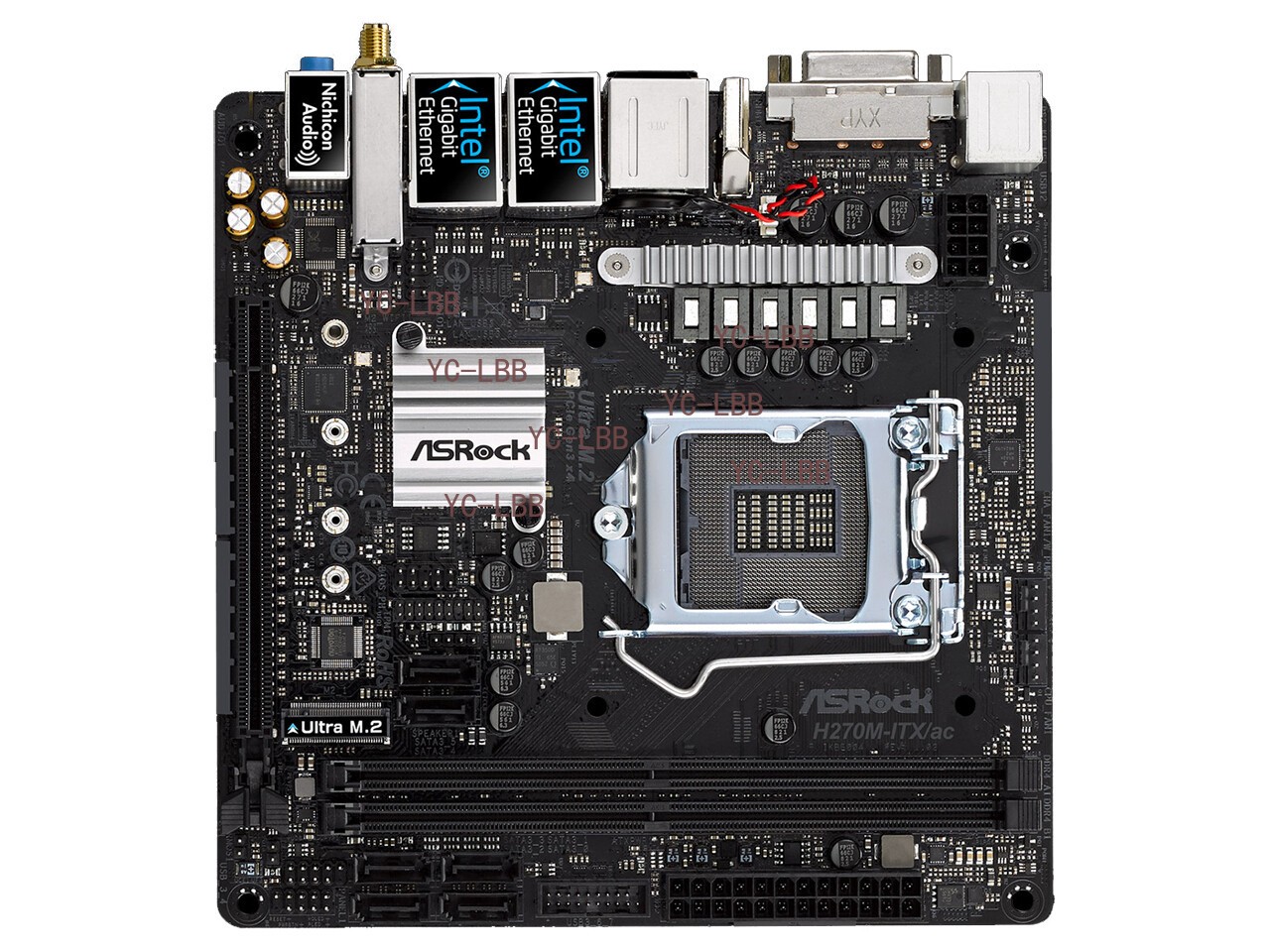 For ASROCK H270M ITX/AC motherboard H270 LGA1151 DDR4 32G HDMI+DVI Tested OK