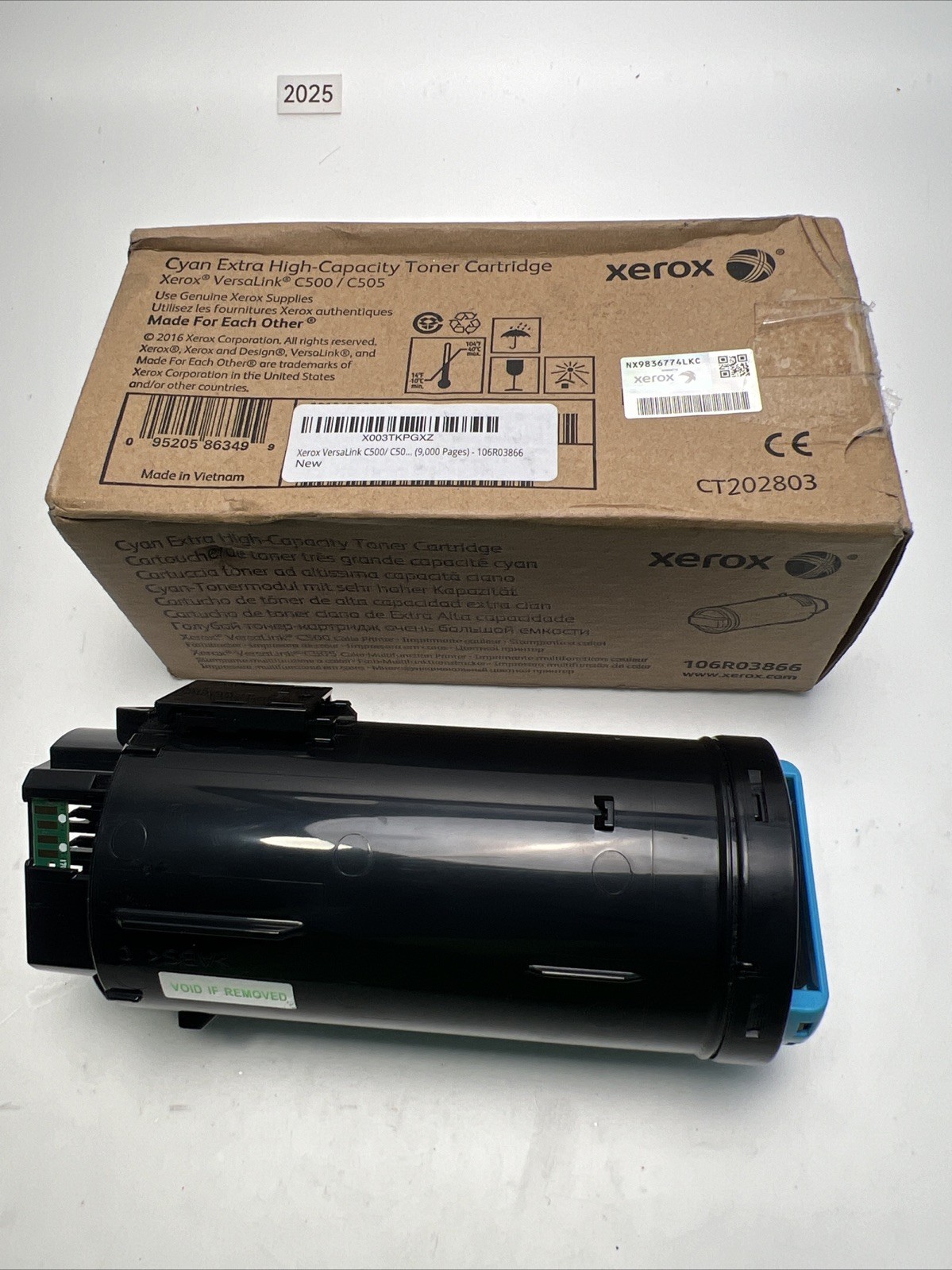 Genuine Xerox 106r03866 Extra High-Yield Toner, 9,000 Page-Yield, Cyan 106R03866