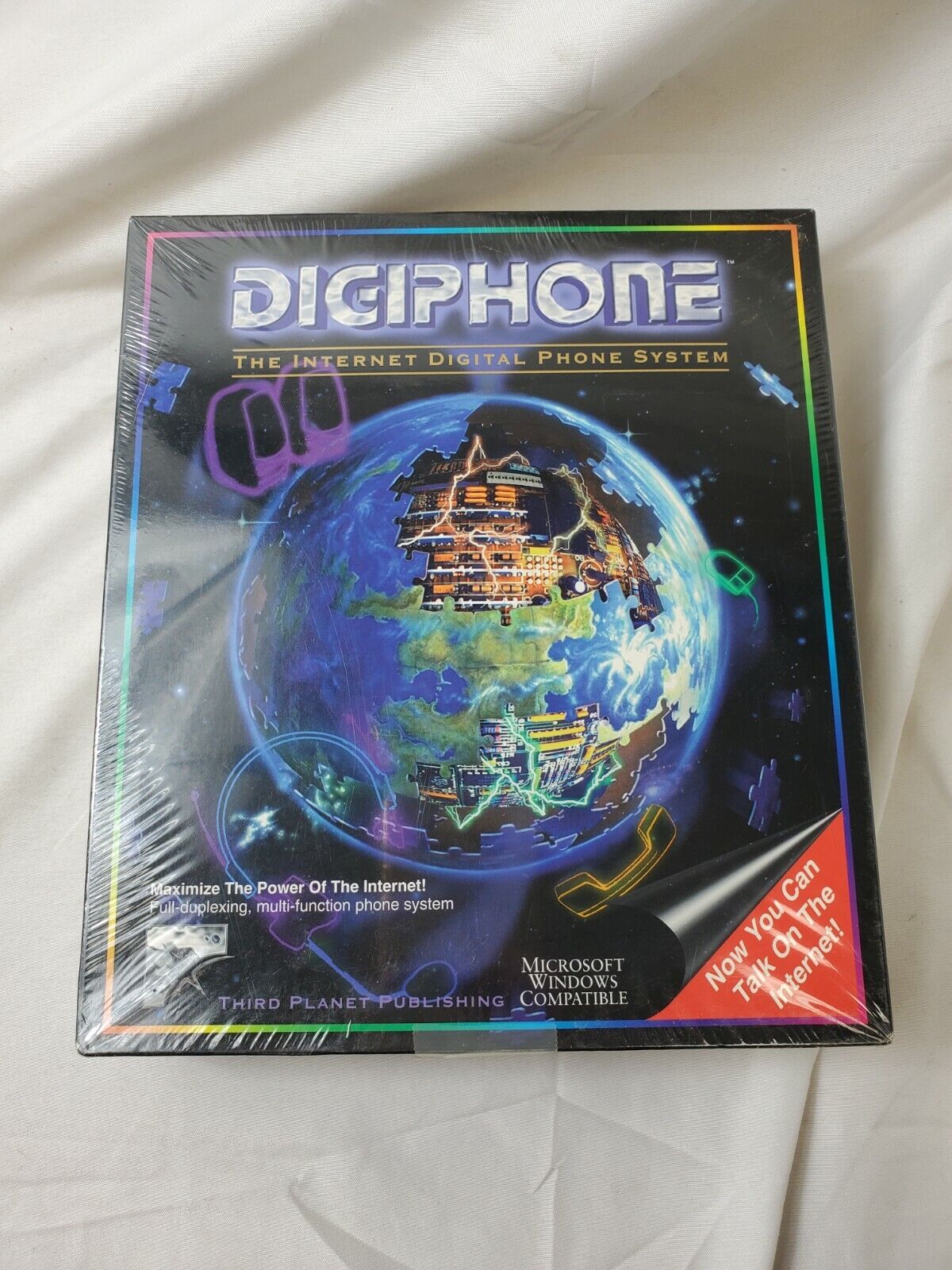 DIGIPHONE 1995 VOIP VINTAGE PC SOFTWARE Big Box Complete NEW SEALED win 3.1