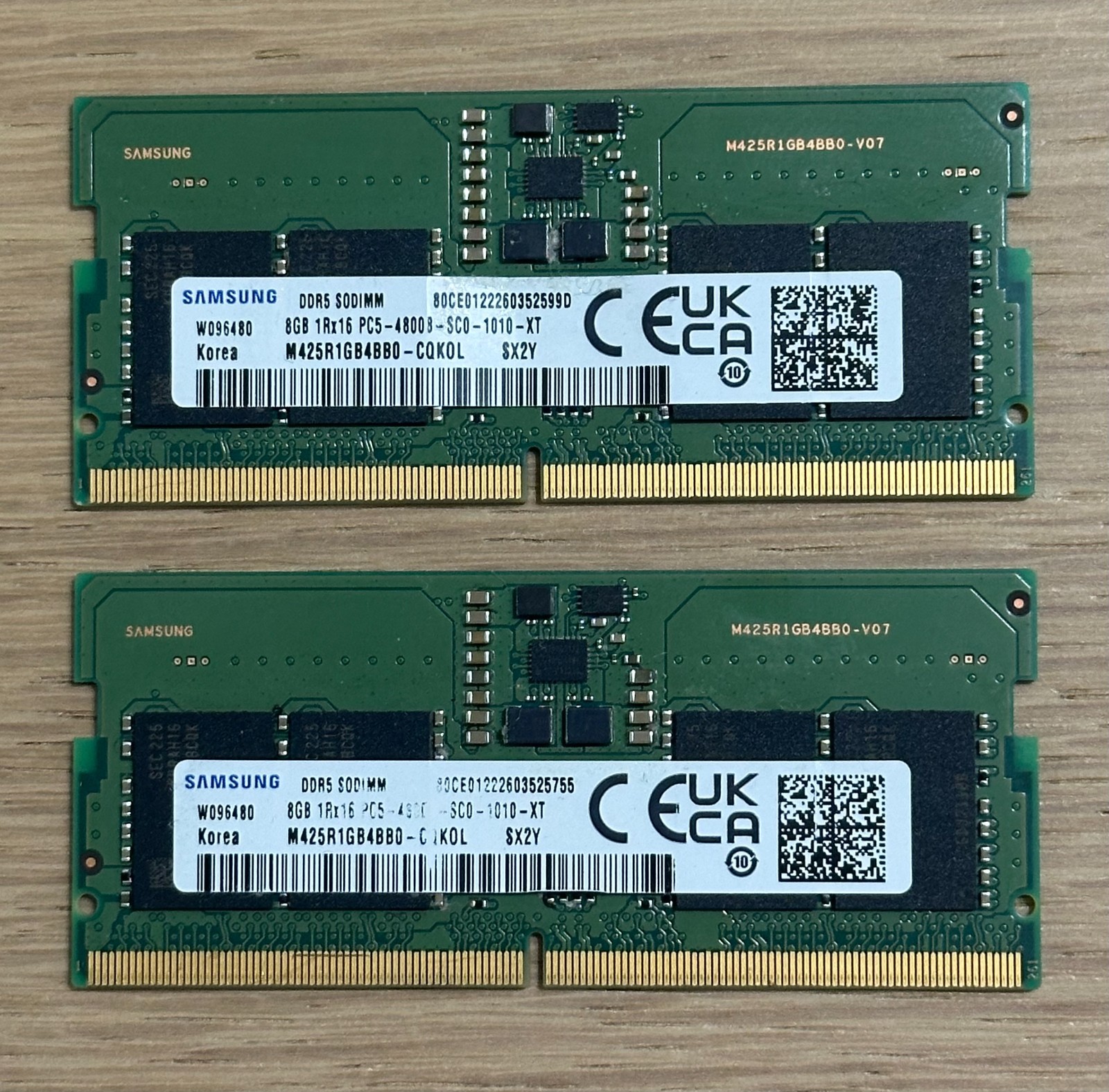 Samsung 16GB(2x8GB) DDR5 4800 MHz PC5-38400 SODIMM M425R1GB4BBO-CQKOL RAM Memory