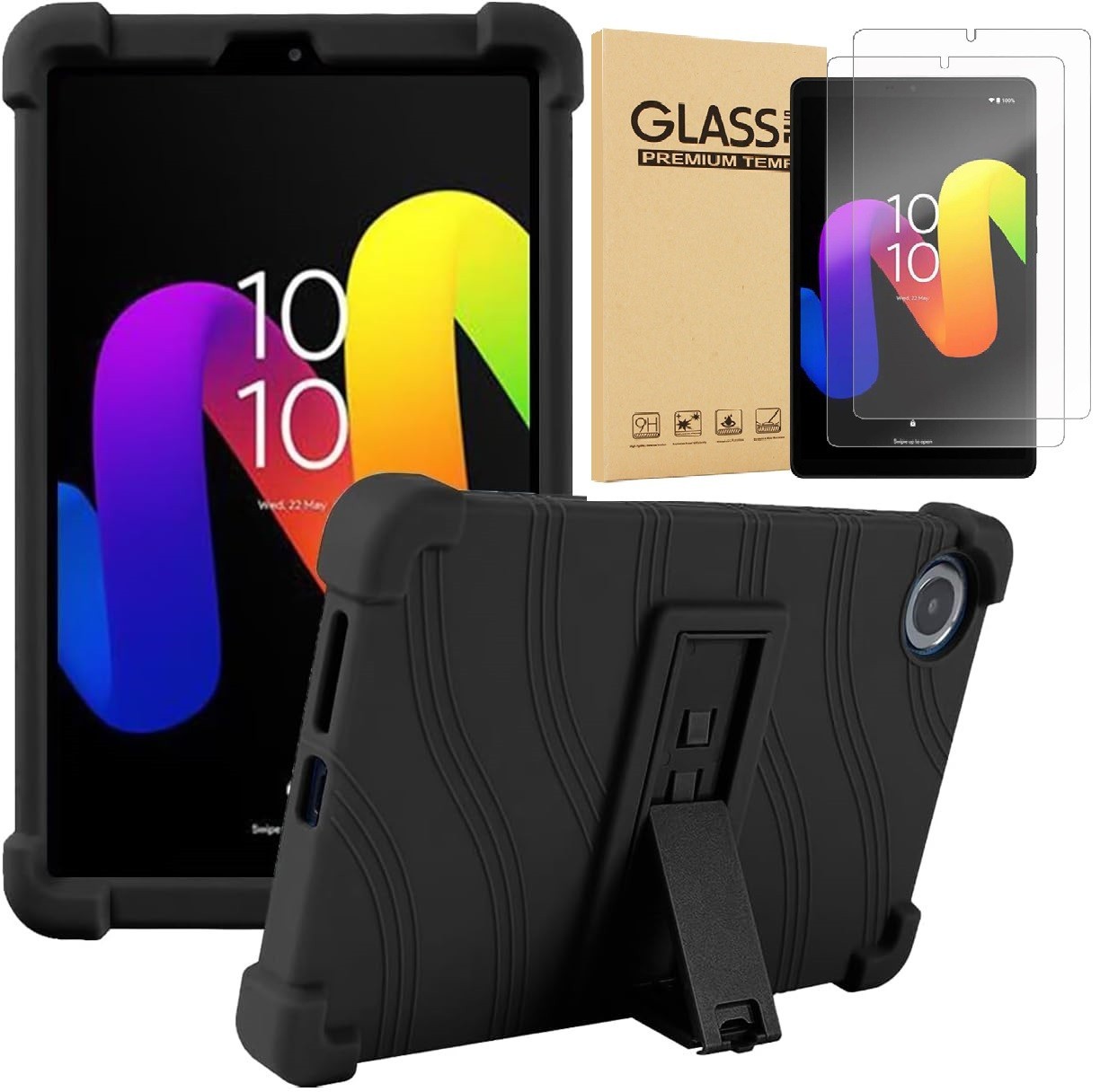 Soft Silicone Case for TCL Tab 8 Gen 2 Tablet (8188X) 8.7 Inch Adjustable Stand
