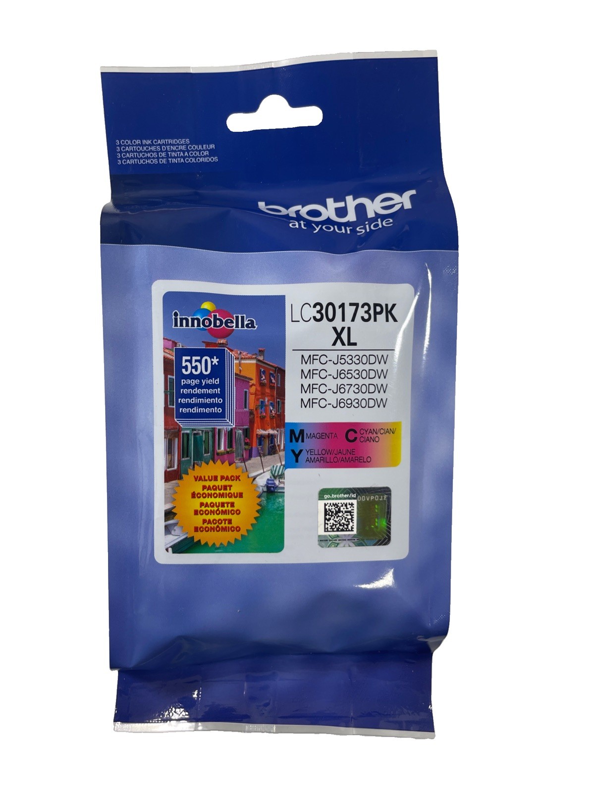 Brother LC3017 XL Cyan/Magenta/Yellow 3 Pack- High Yield - LC30173PK - NEW