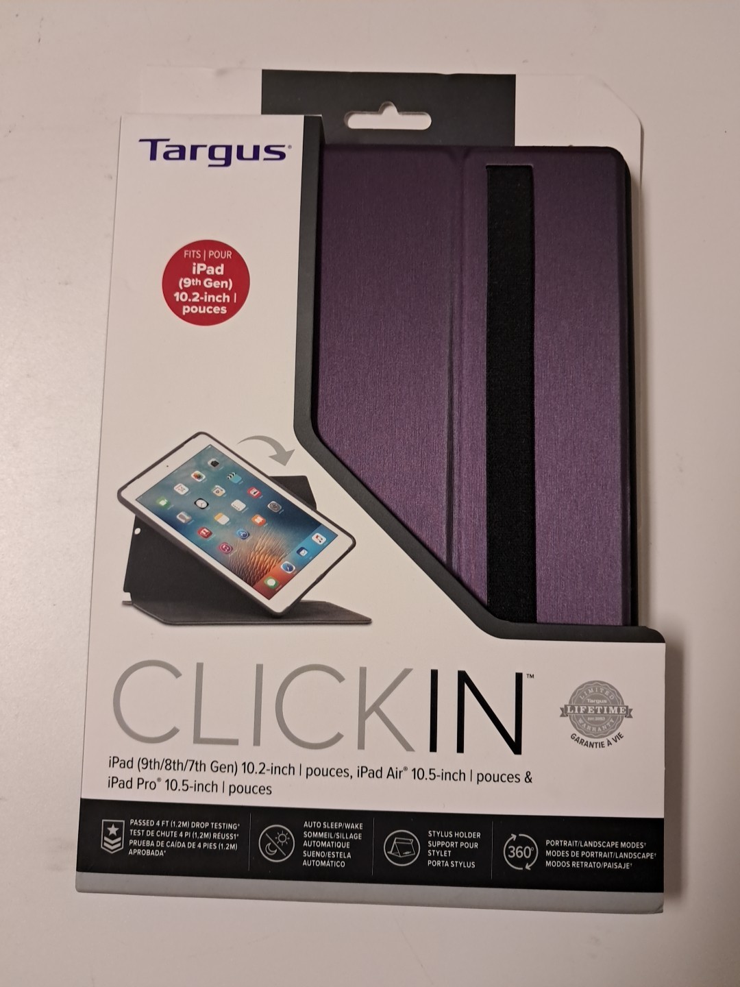 NEW Targus Click-in Rotating Case for iPad (9th, 8th and 7th gen.)