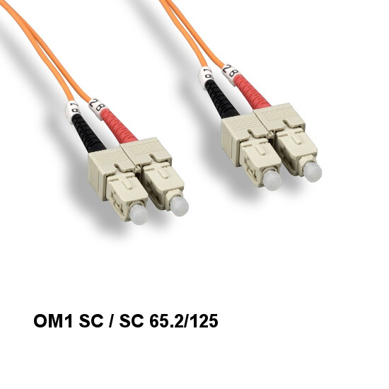 10x Kentek 5 m OM1 SC to SC Multi-Mode Fiber Optic Cable 62.5/125 Duplex UPC