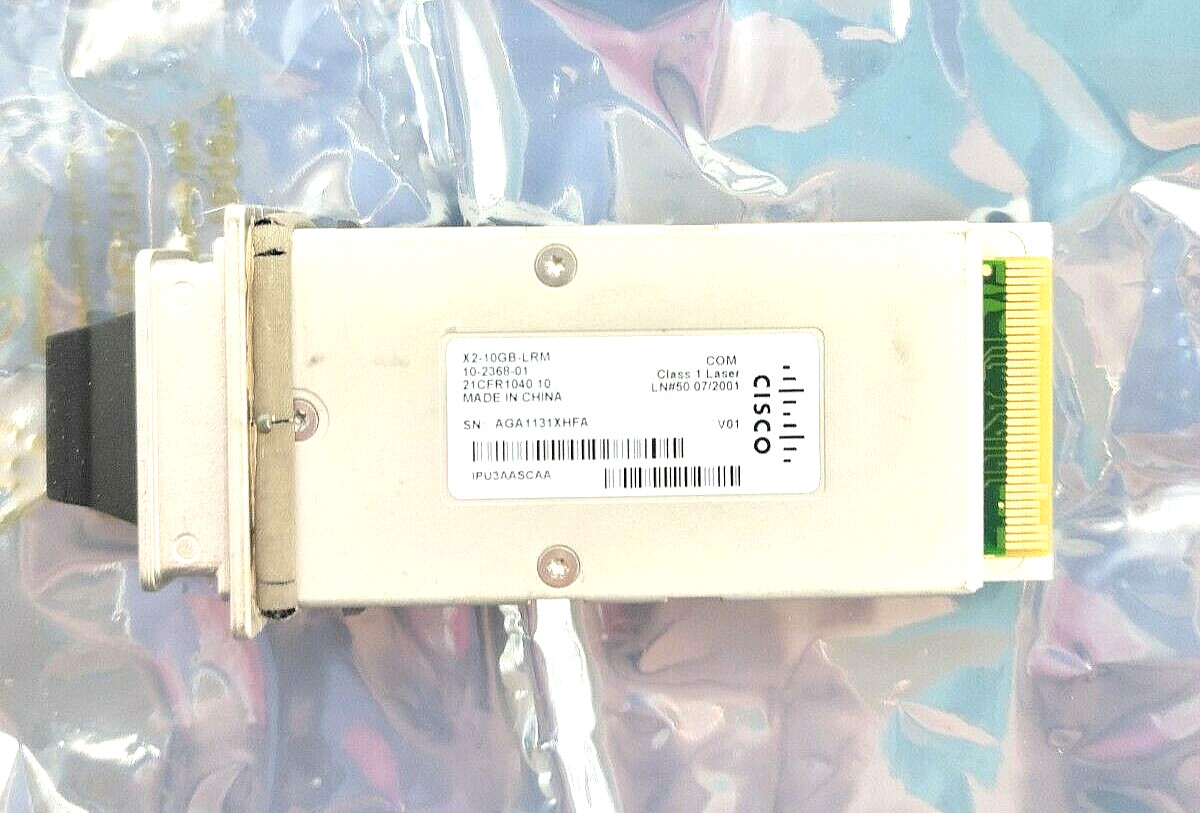 CISCO x2-10gb-lrm 10-2368-01 21CFR1040.10 Module GREET USED.
