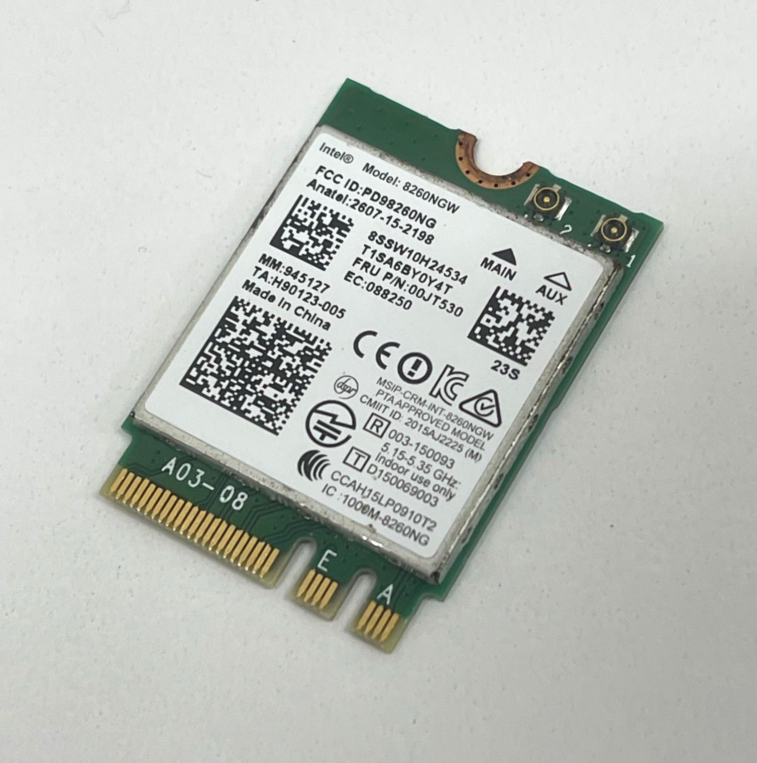 OEM Intel Dual-Band Wireless-AC 8260 M.2 2230 Wi-Fi Card 8260NGW Lenovo 00JT530