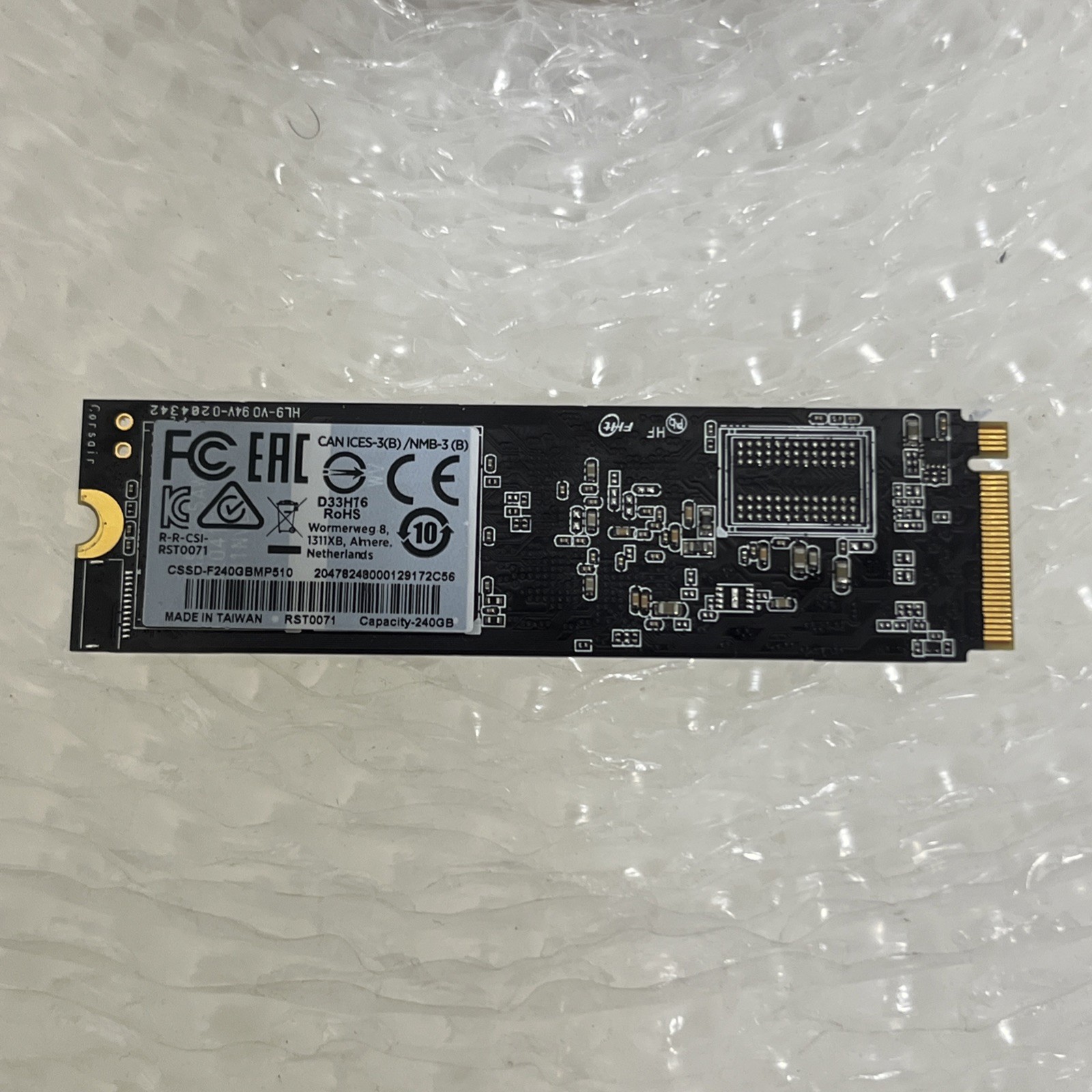 Corsair Force Series MP510 240GB M.2 NVMe PCIe Gen3 x4 SSD CSSD-F240GBMP510