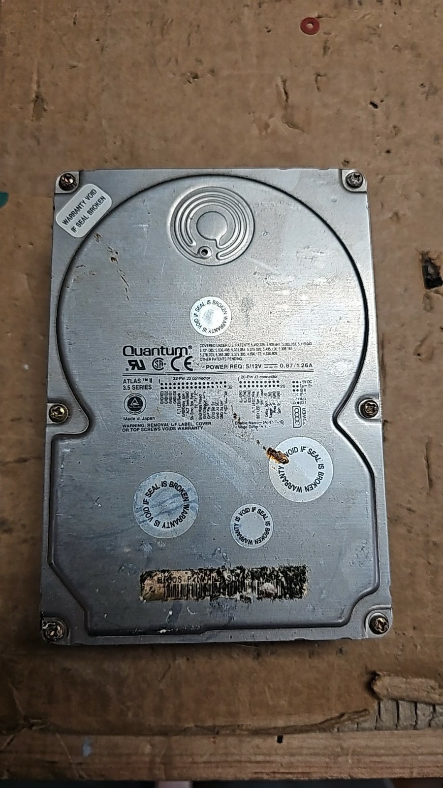Rare Quantum Atlas II 3.5" SCSI Hard Drive Vintage Server Workstation HDD Japan