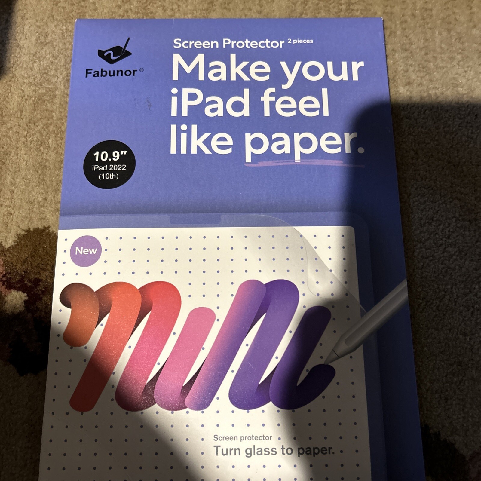 Make Your iPad Feel Like Paper Screen Protector 10.9" iPad 2022 (10th) 2 Pack