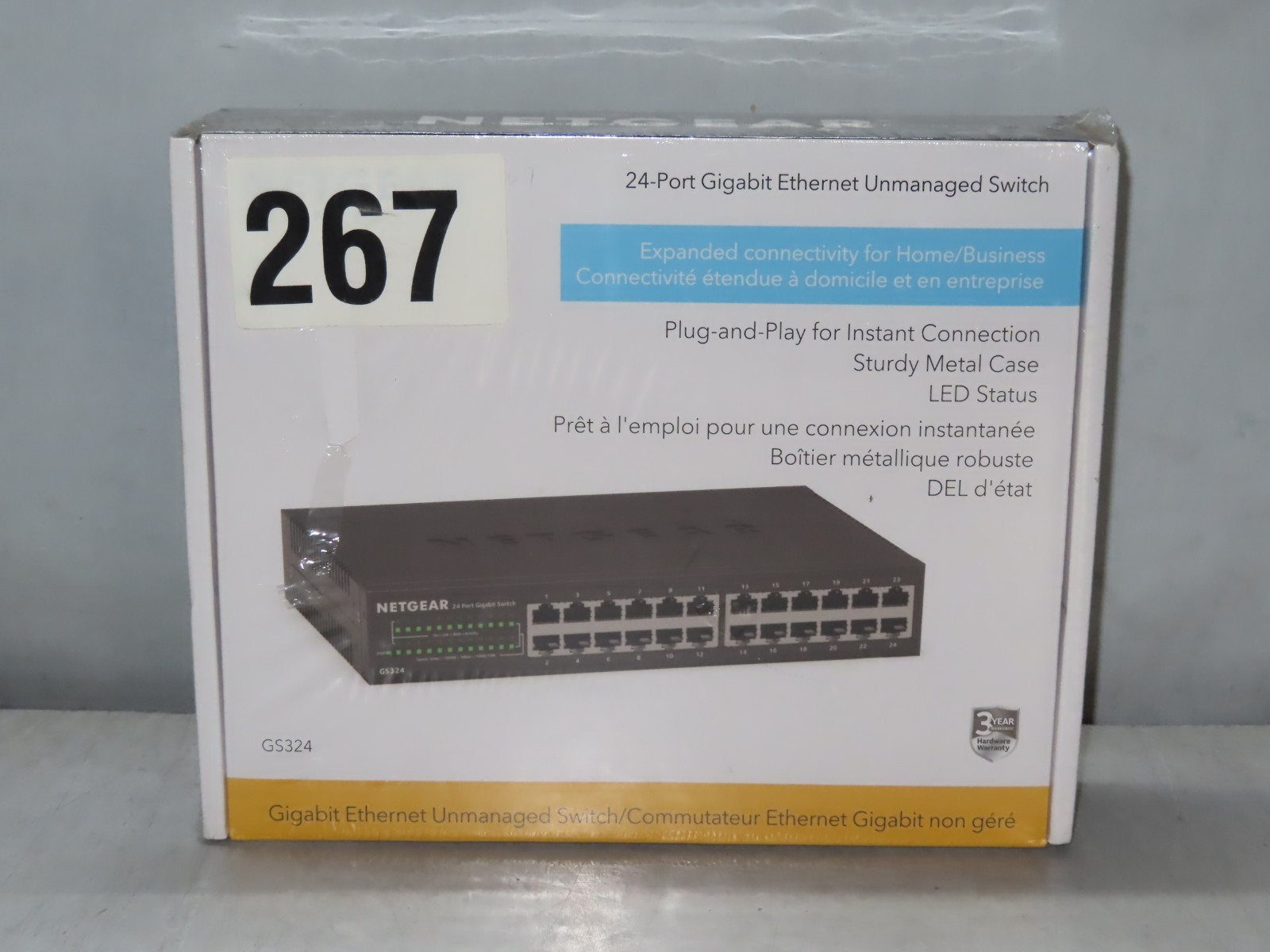 (i) NETGEAR GS324 200NAS 100-24381-01 Gigabit Ethernet RJ45 ports