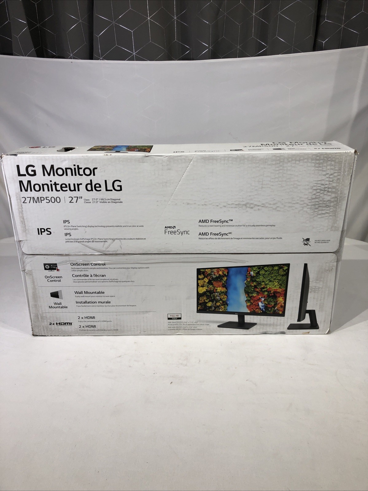 LG 27MP500-B 27in IPS Full HD 1080p Monitor AMD FreeSync 75Hz Borderless- NEW