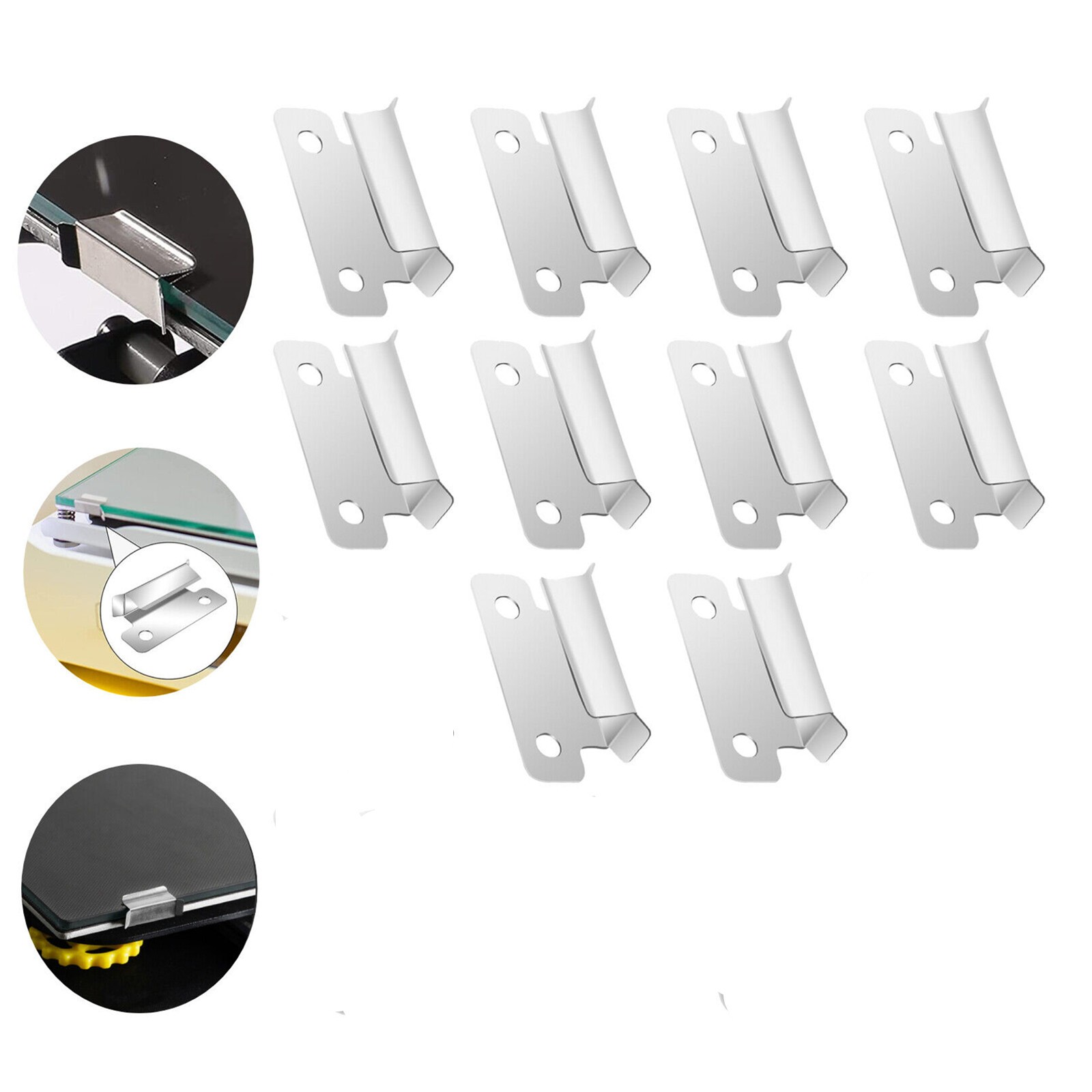 10x 3D Printer Bed Clips Hotbed Glass Fixing Clamps for Ender 3/3 pro/3 V2/5 Pro