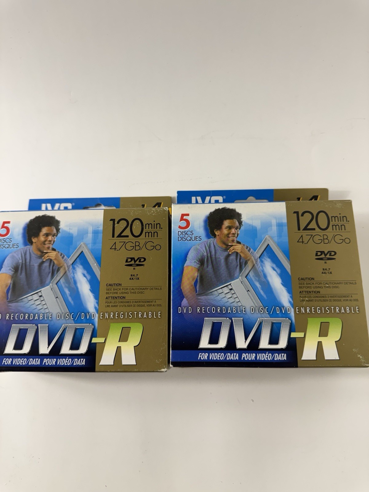 2 JVC DVD-R DISC 4.7GB 5 Disc Packs - NEW