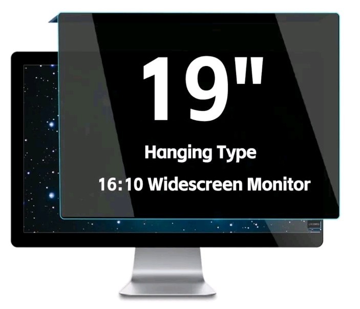 Acrylic Hanging 19 Inch Monitor Computer Privacy Screen Filter 16:10 Anti-glare