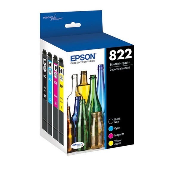 Epson 822 T822120-BCS Ink Cartridges C/M/Y/K 4-Pack Standard 