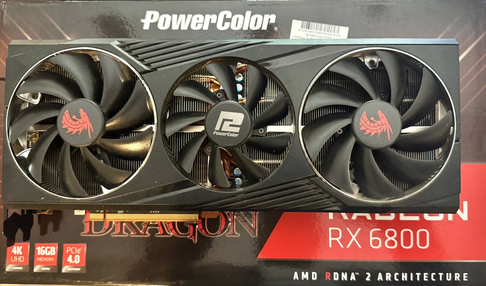 PowerColor Red Dragon AMD Radeon RX 6800 3DHR OC 16GB GDDR6 Graphic Card
