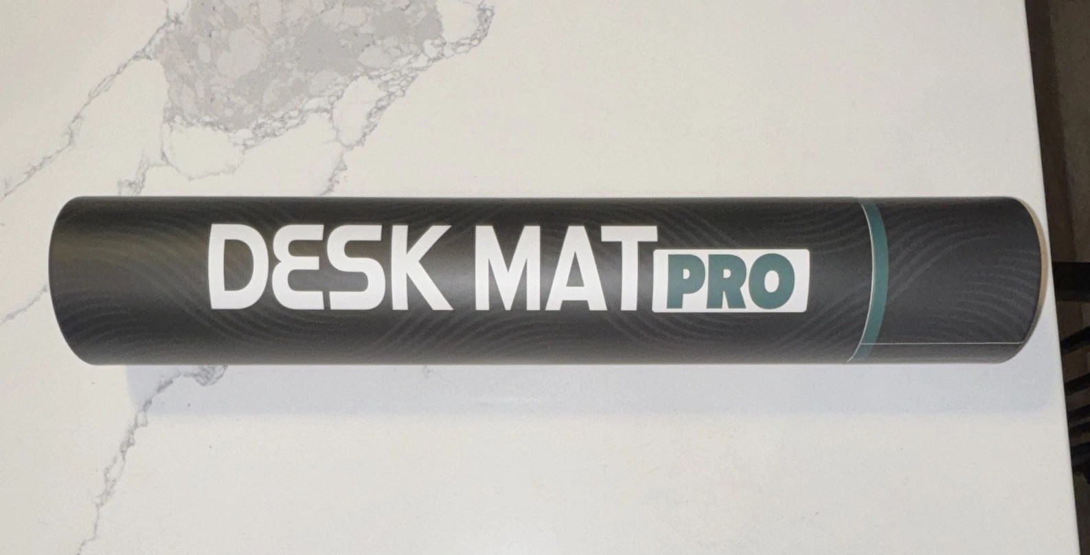 HandStands Desk Mat Pro Large Black Leather Desk Pad 31.5 x 11.75 in