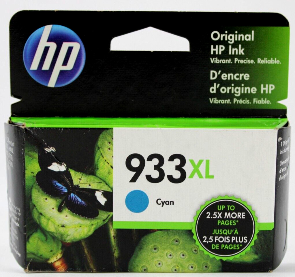 New Genuine HP 933XL Cyan High Yield Ink Cartridge CN054AN OEM Exp 04/2023