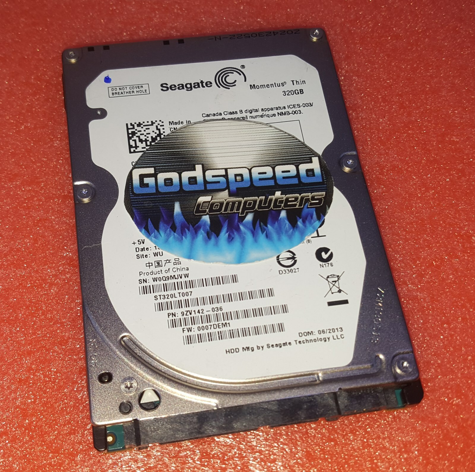 Dell Vostro 1720, 320GB 2.5" Hard Drive w/ Windows 7 Professional 64 Loaded