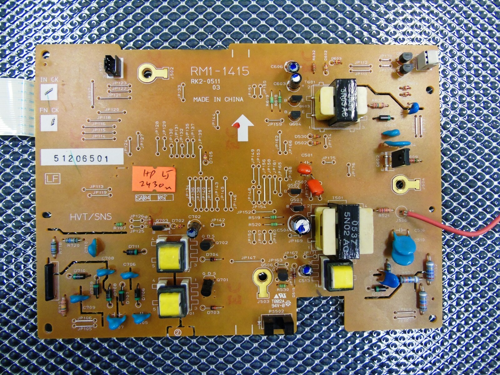 HP LJ 2430n Laserjet  Printer HVPS High Voltage Power Supply  -  RM1-1415