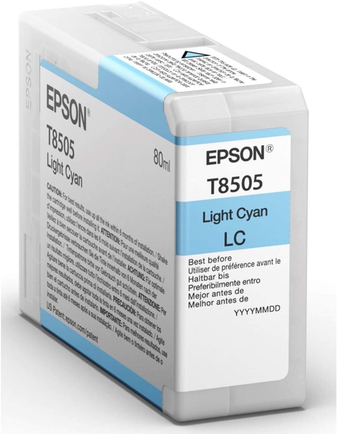 Epson T850500 UltraChrome HD Light Cyan Ink Cartridge (80 ml)