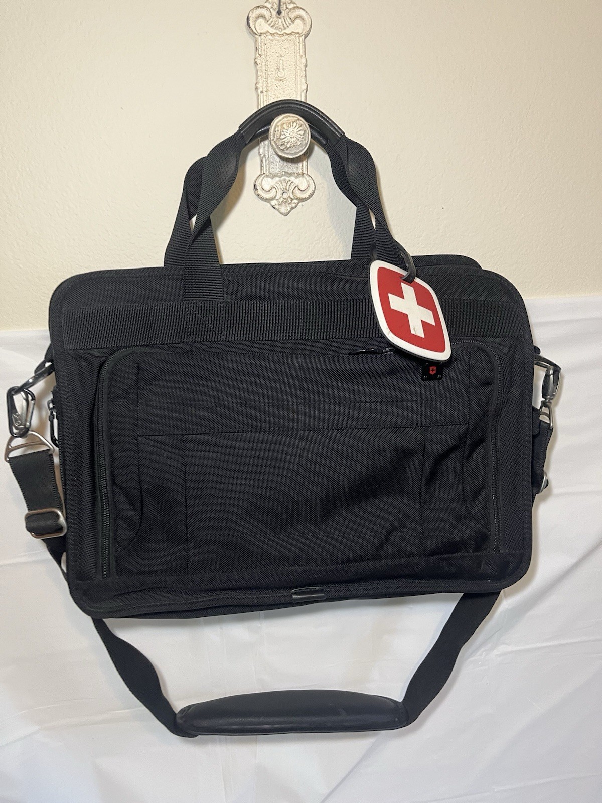 Victorinox X-Large Black Ballistic Nylon Expandable Laptop Briefcase