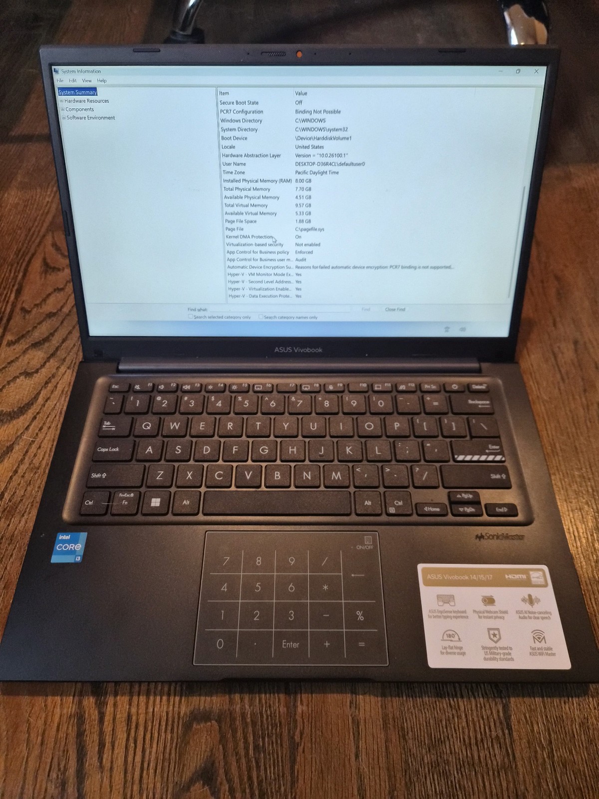 Asus Vivobook 14 X1404ZA 14" Laptop i3-1215U 16GB RAM 256GB SSD