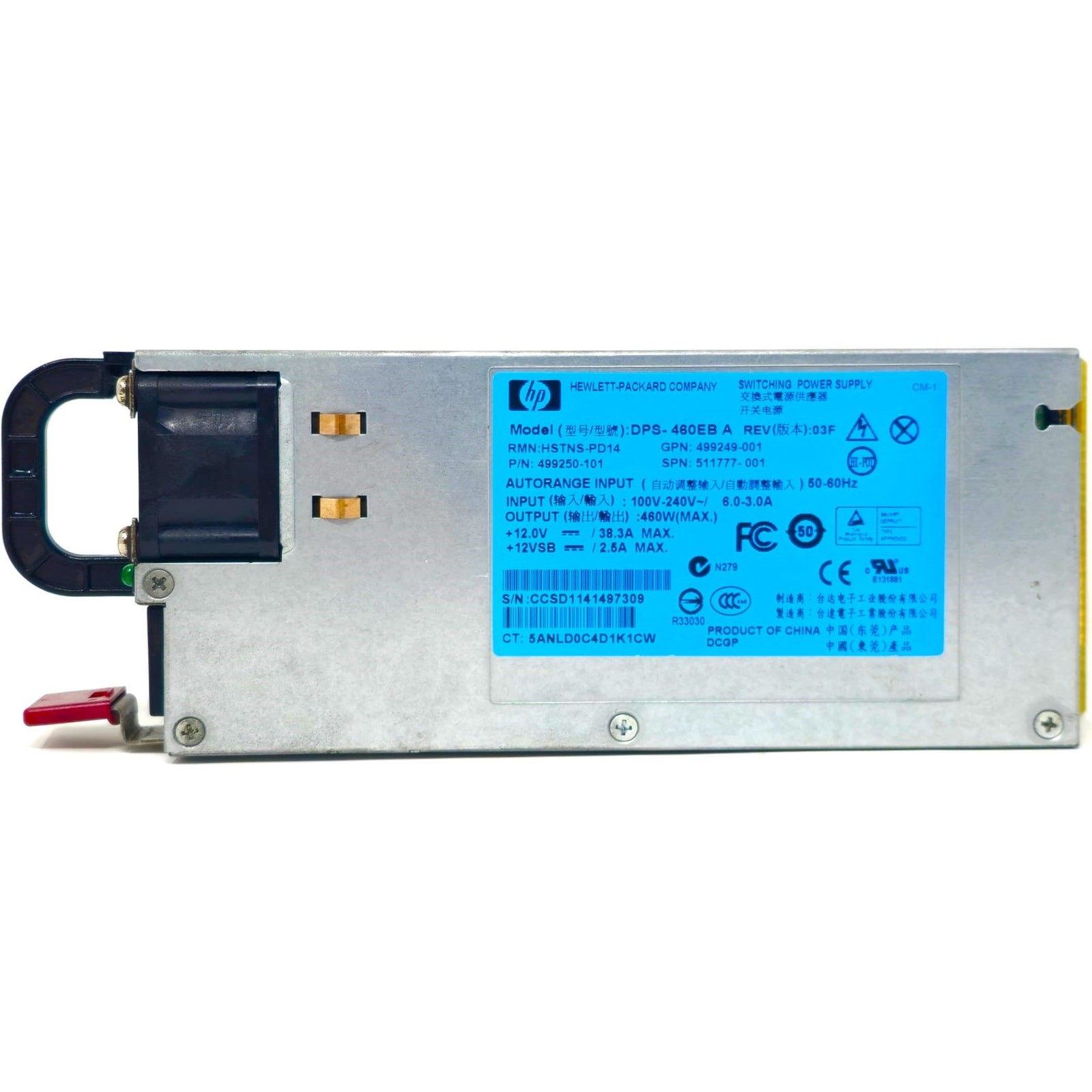 HP HSTNS-PL28 Power Supply (460W, Common Slot, Hot-Plug)