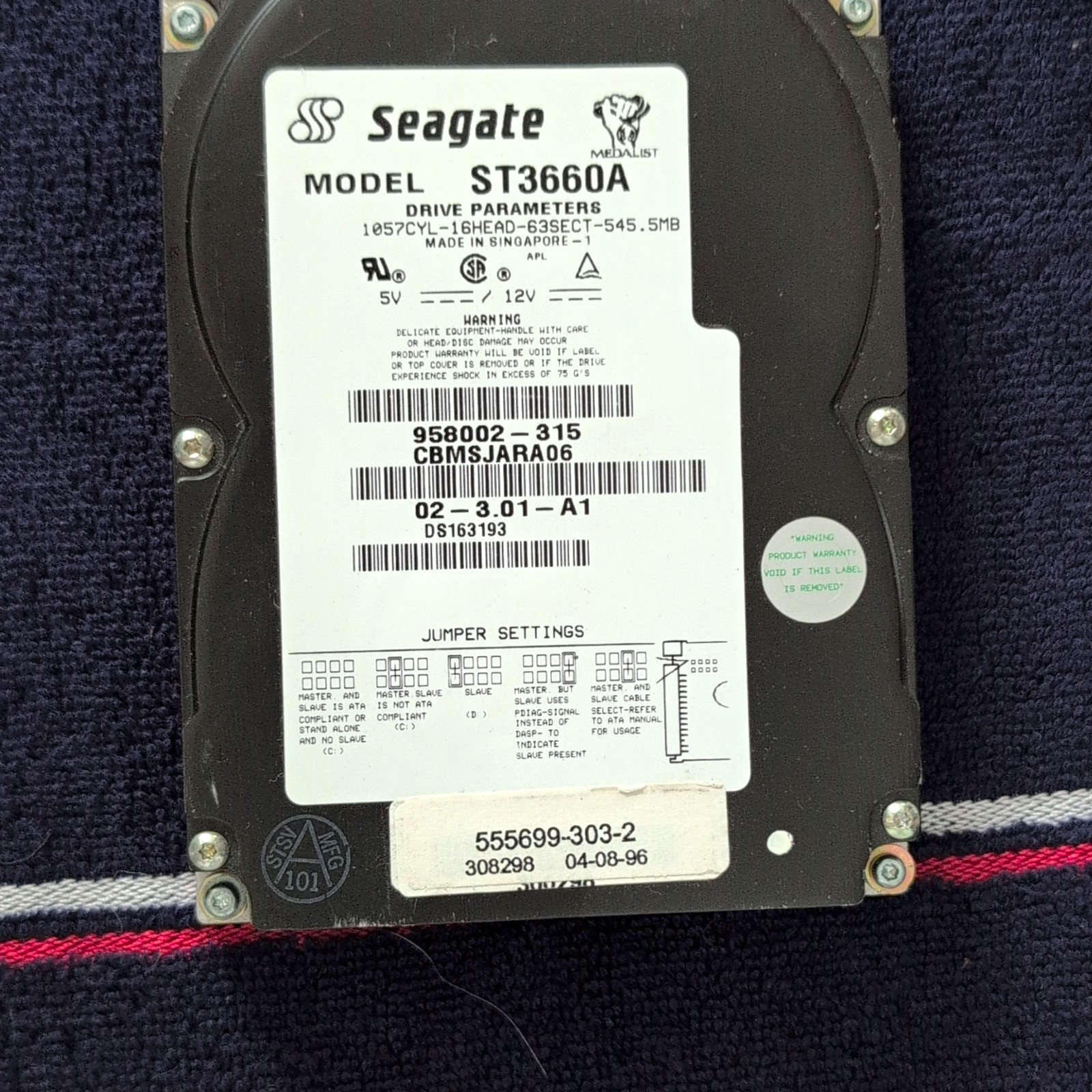 Seagate Medalist ST3660A 545.5MB 3.5" IDE Internal HDD Auto Power On/Off