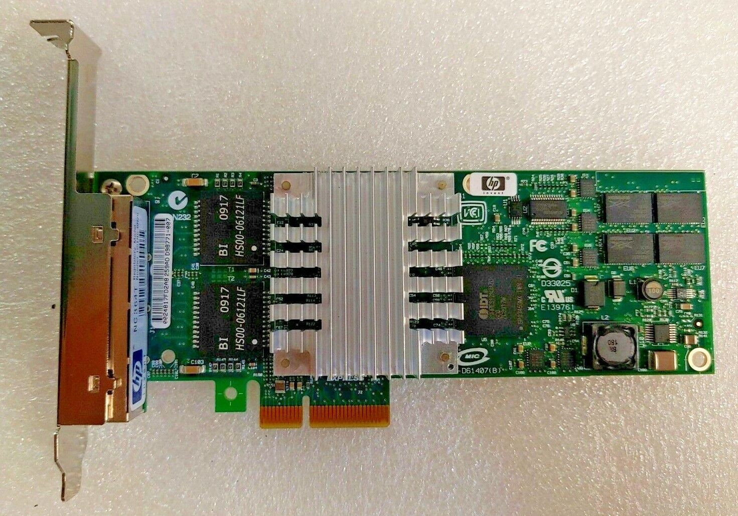 HSTNS-BN26 4-Port Gigabit Server Adapter HP NC364T PCI-E  High Profile 