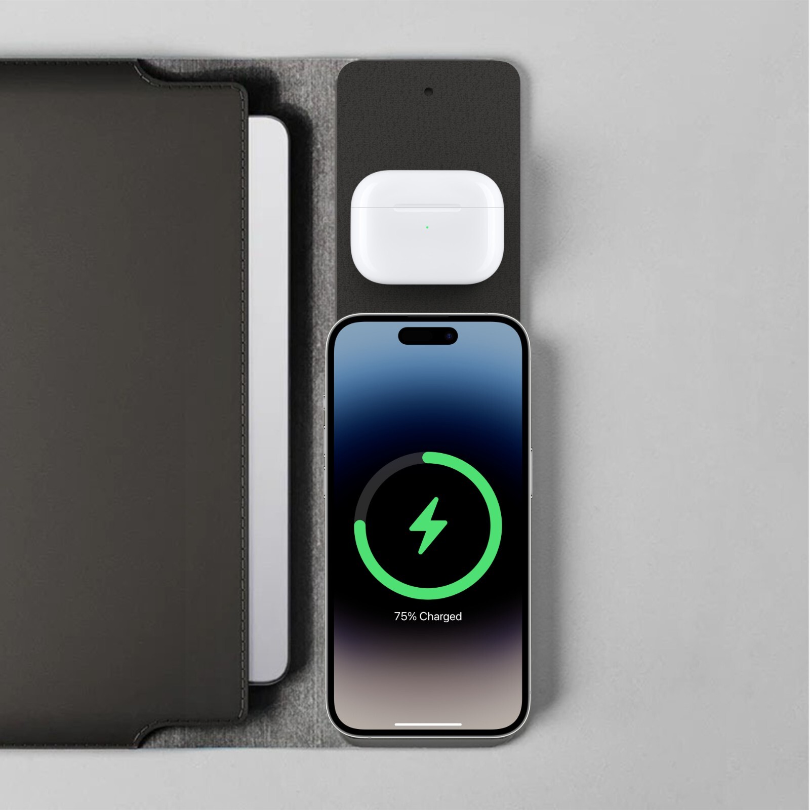 Laser Wireless Charging Laptop Sleeve Up to 16 inch | Fast Charging | USB-C | Qi