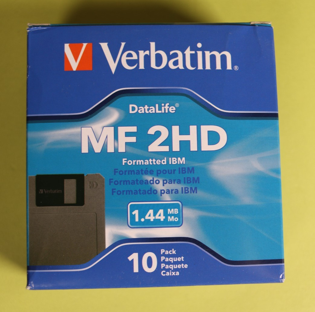 Verbatim Datalife 10 Pack 3.5" Floppy Disks MF 2HD 1.44MB New Unused